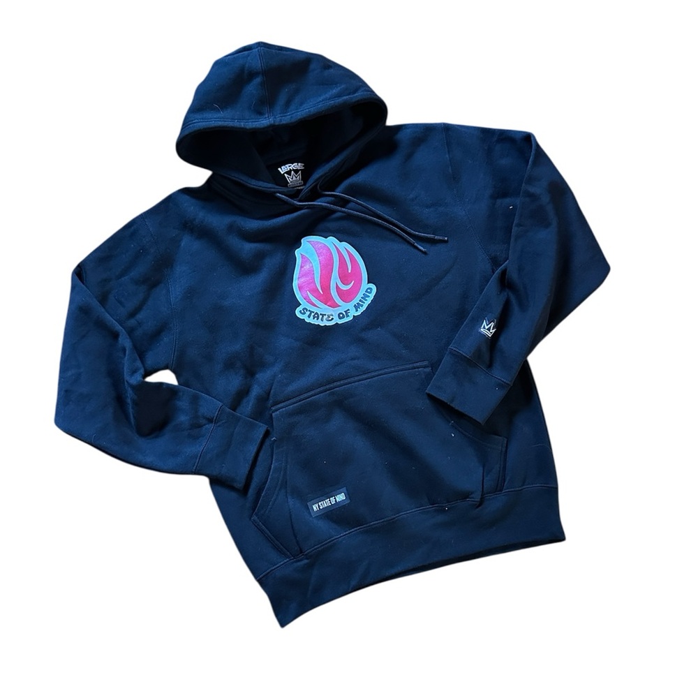 NY State of Mind Graphic Hoodie - blk/red Logo men’s large